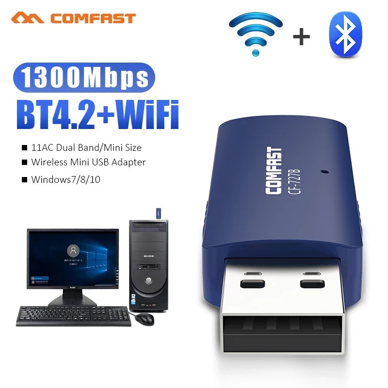 Adaptador WIFI 5G - 2.4G CF-727B Comfast