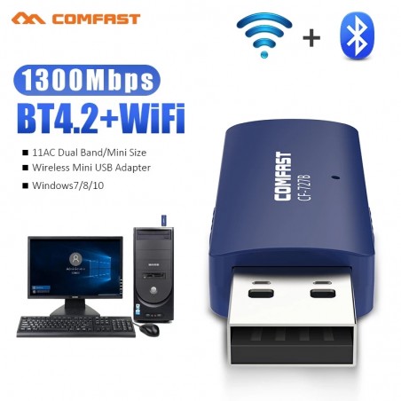 Adaptador WIFI 5G - 2.4G CF-727B Comfast