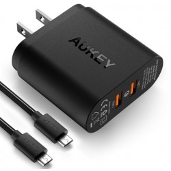 Cargador Pared Aukey Quick Charge 2.0 Doble