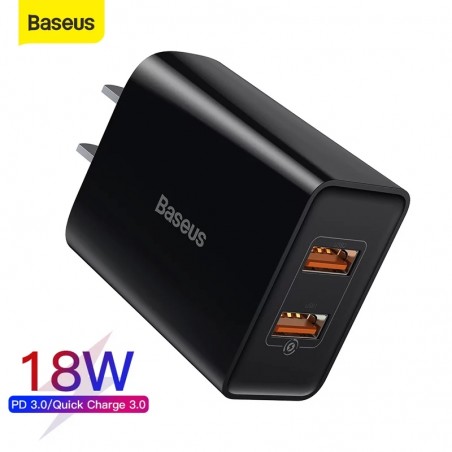 Cargador Pared Baseus Quick Charge 3.0 Doble