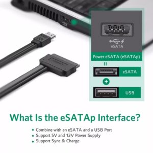 Cable eSATA 2.5 – 3.5 Ugreen Dual