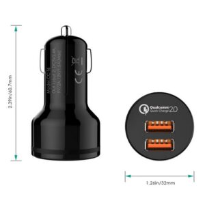 Cargador Auto Aukey Quick Charge 2.0 Doble Entrada
